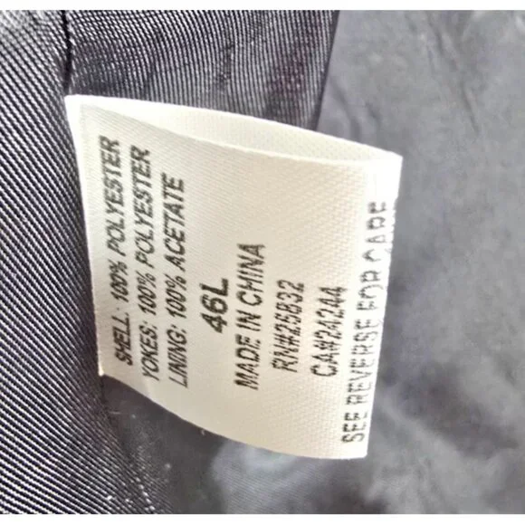 Circle S Men’s 46L Western Blazer Gray Black Yoke Lined 2-Button Cowboy Coat - Picture 13 of 16